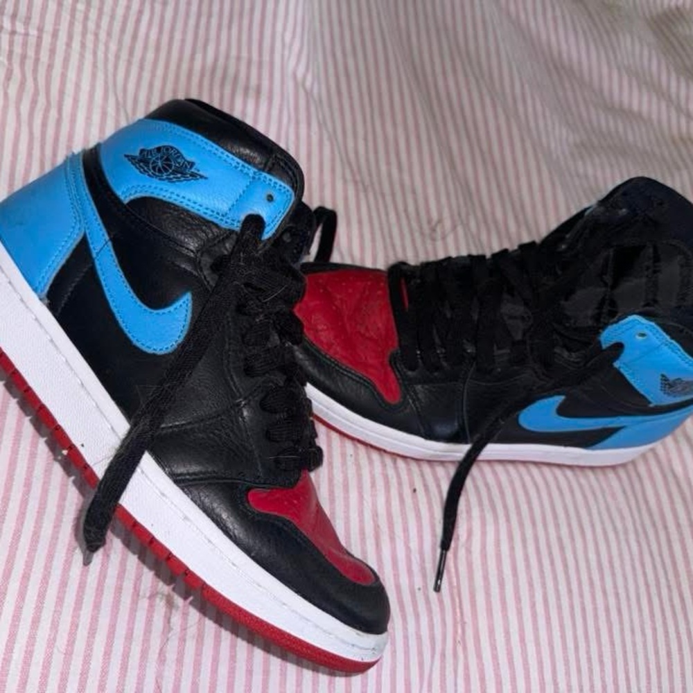 Nike Athletic Shoes - Black, Red, and Blue